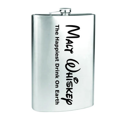 64oz Giant Flask with Malt Whiskey Disney style logo